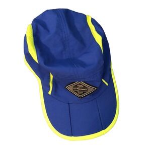 Youth‎ One Size Blue Hat Tech Performance Adjustable Baseball Cap Folding Bill